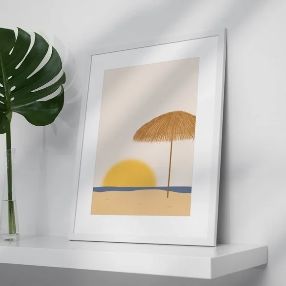 Wall Art Abstract Summer Sunset Print Poster Illustration Unframed - Picture 3 of 4